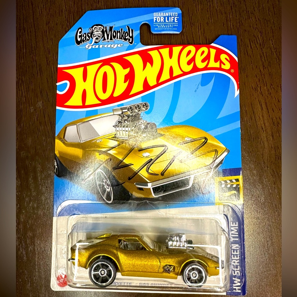SIGNED Gas Monkey Garage ‘68 Gold Corvette